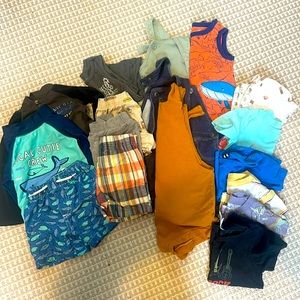 Lot of boys summer clothes— sizes 18-24, 2T